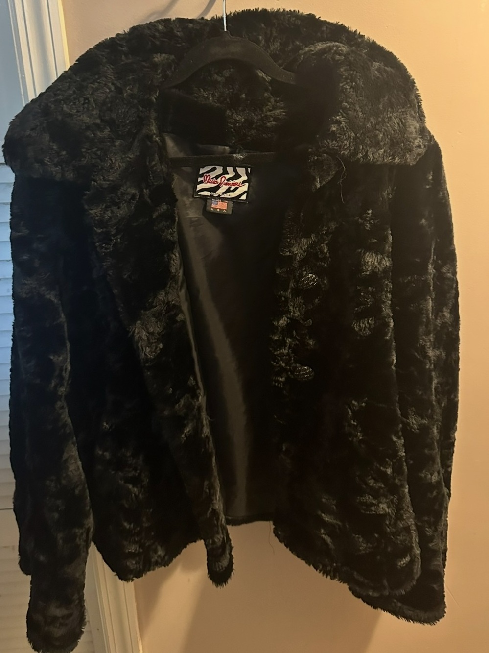 Vintage Black Fur Jacket | Made in USA | Soft Plush Coat Sz 6